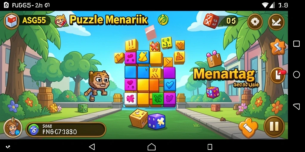 Tampilan gameplay ASG55 yang menantang dengan berbagai teka-teki.