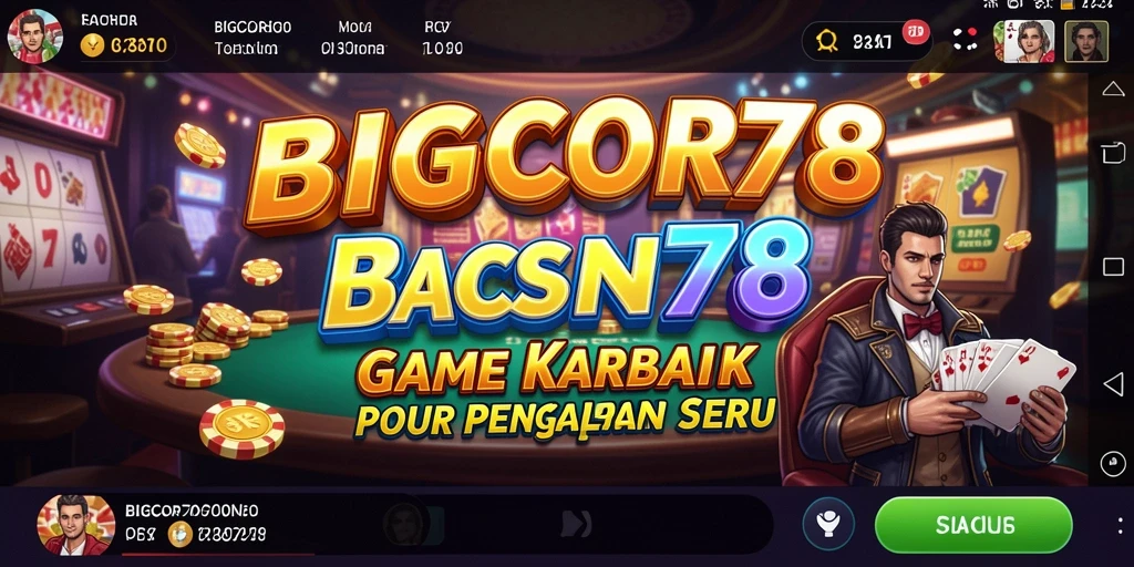 Tampilan gameplay seru di BIGCOR78 dengan berbagai permainan kasino.