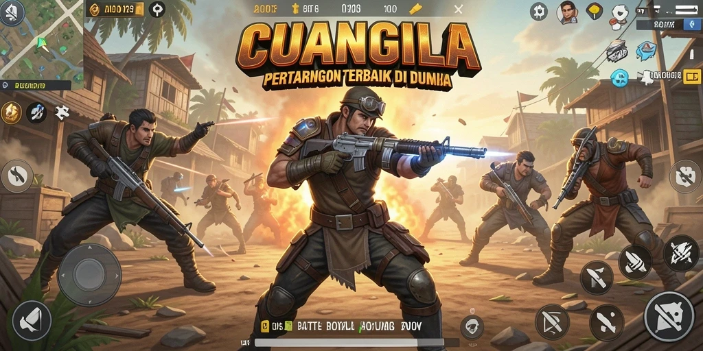 Tampilan seru dalam gameplay CUANGILA yang inovatif di Battle Royale.