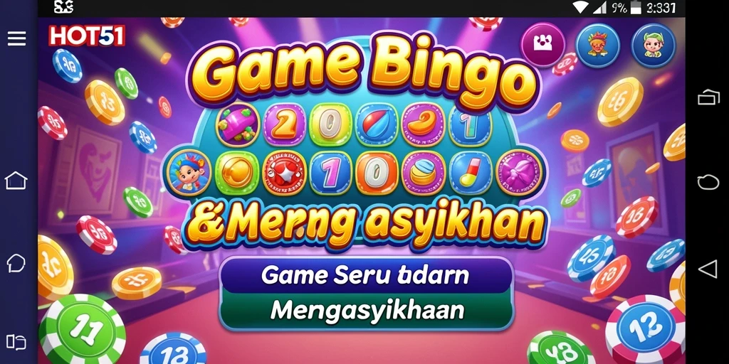 Screenshot menunjukkan gameplay seru dari HOT51 Bingo.