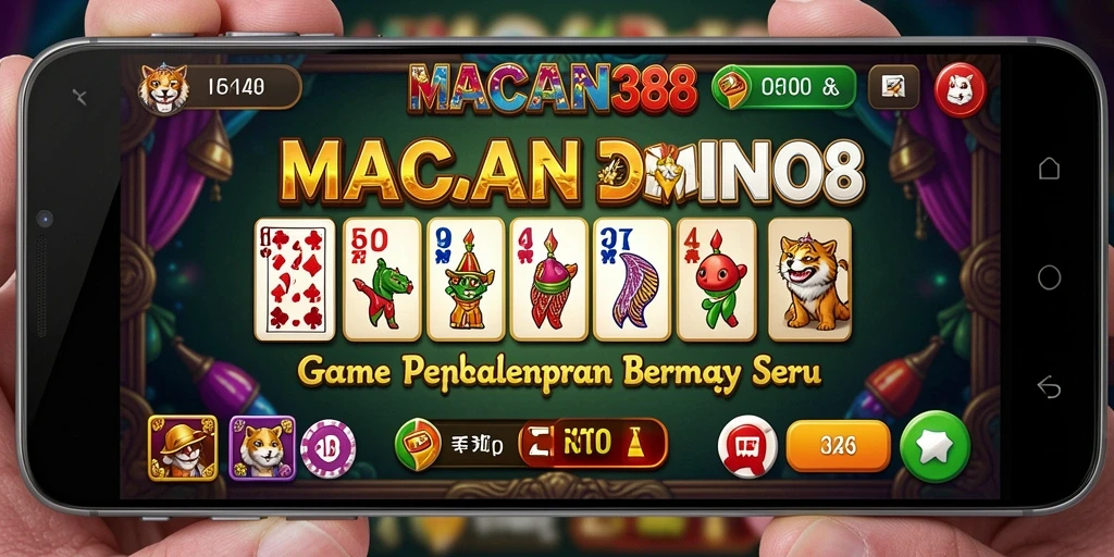 Tampilan gameplay seru dalam permainan Domino MACAN388.
