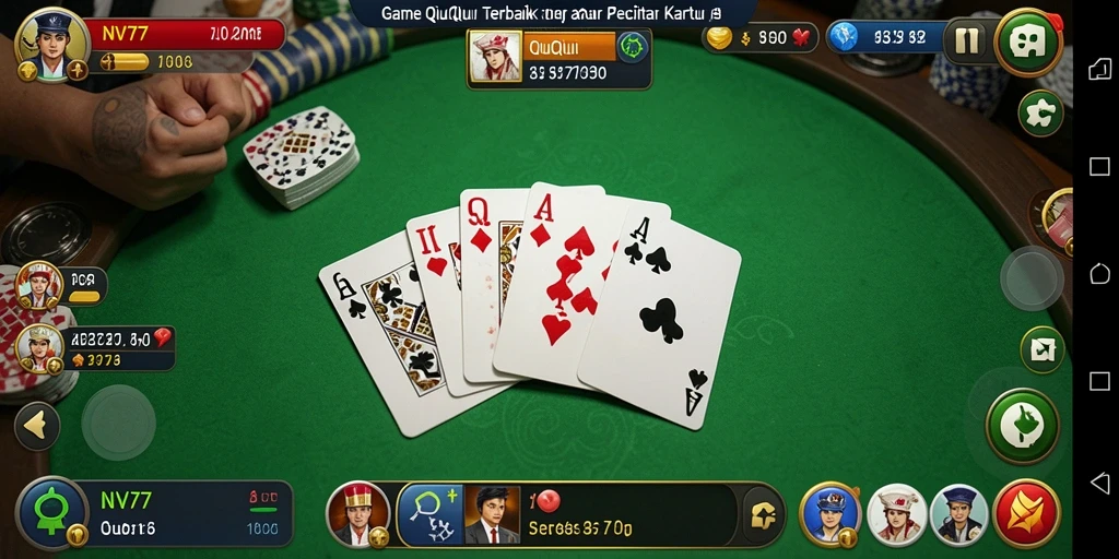 Tampilan gameplay QiuQiu yang seru dan interaktif.