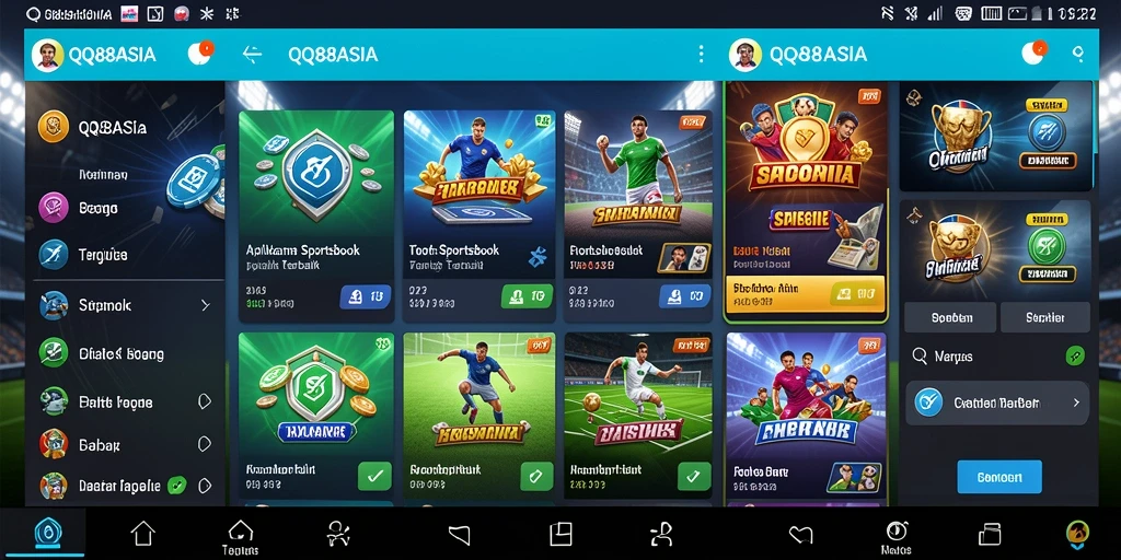 Tampilan gameplay sportsbook QQ88ASIA yang menarik dan interaktif.