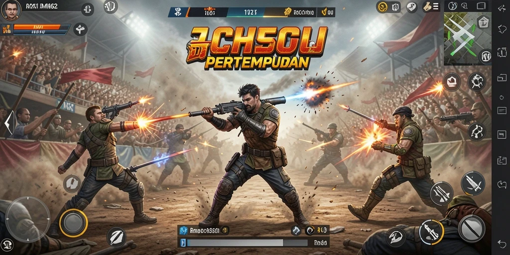 Screenshot gameplay REMI62 menunjukkan aksi seru pertarungan karakter.